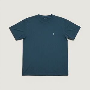 AllSaints T-Shirt‎ Tonic Ramskull Crewneck Teal Blue Medium